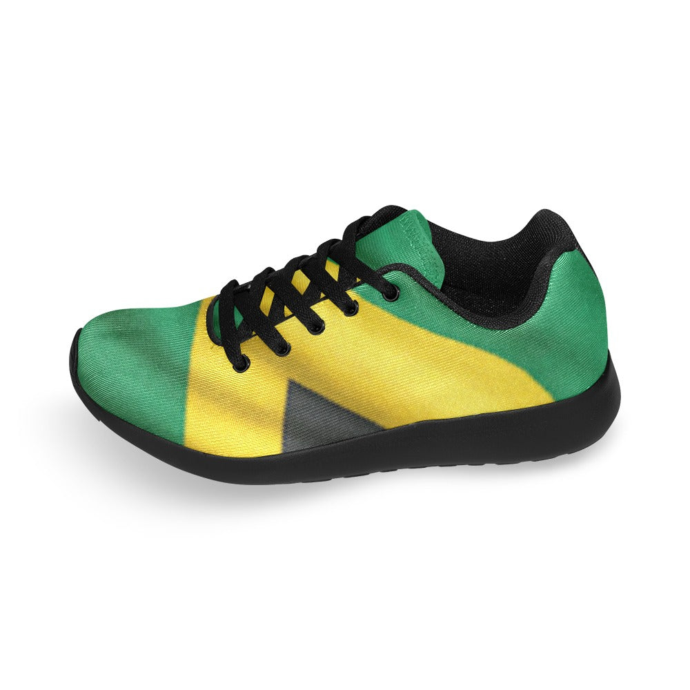 Jamaican Flag Women's Lightweight Sneakers – (Black)