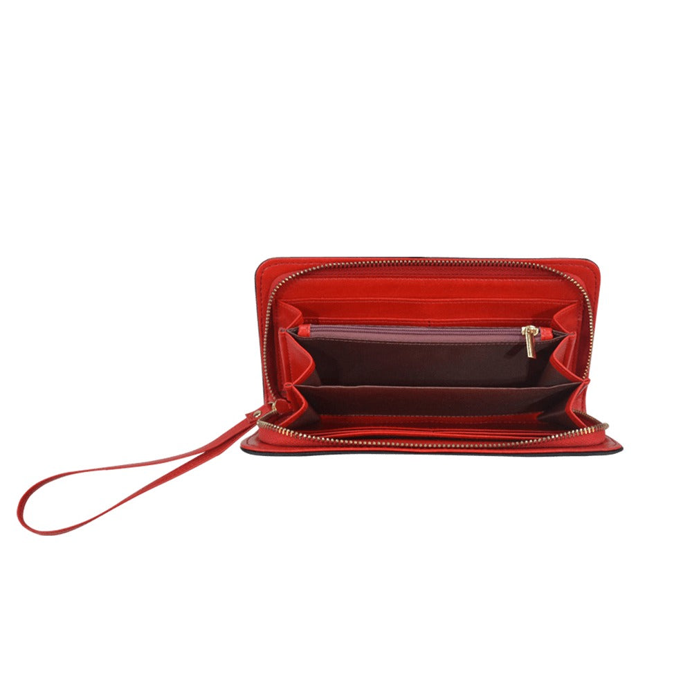 Glowing Colorful Women's Clutch Purse (Model 1637) (Red)