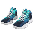 Cyan Agate Women's High-Top Outdoor Chunky Sneakers