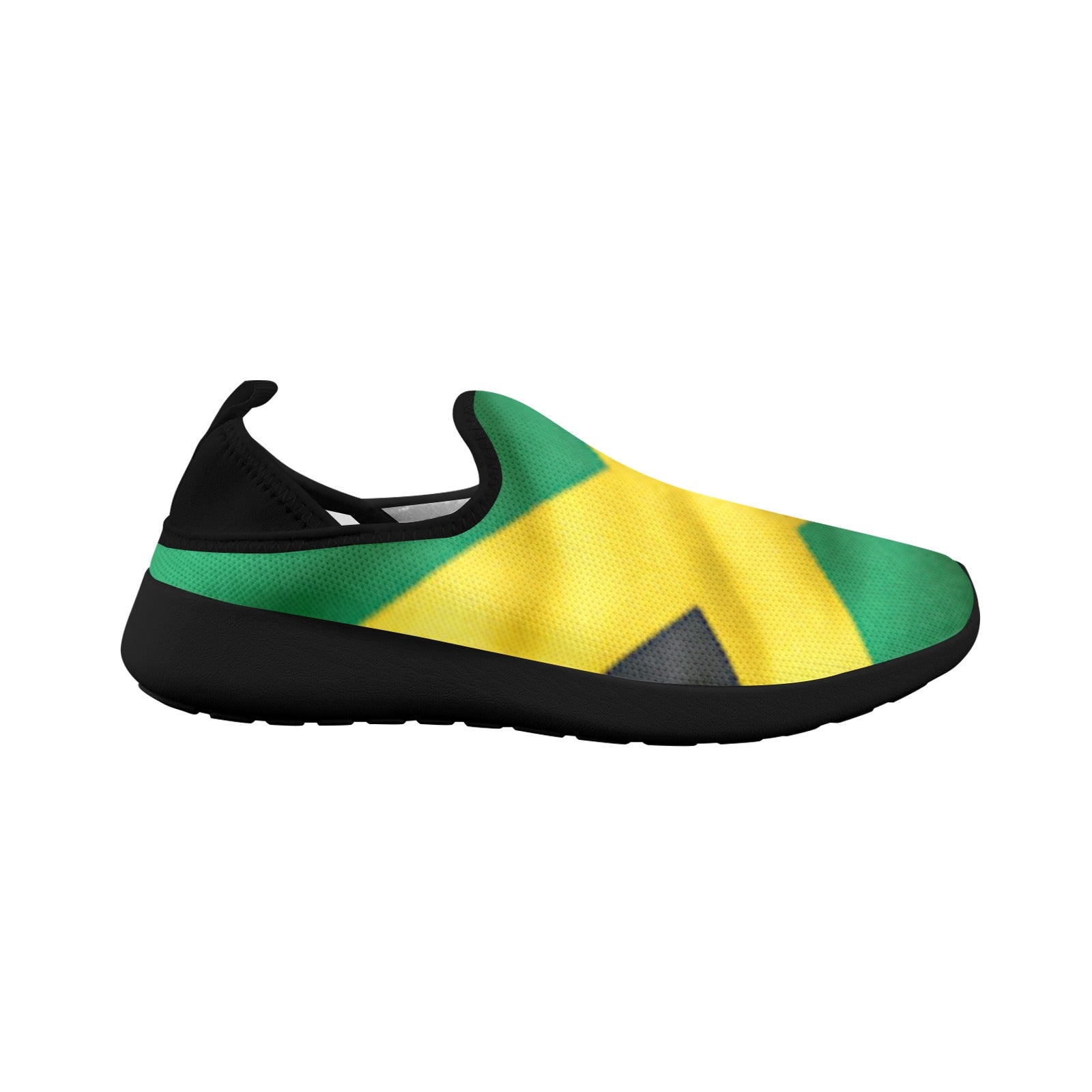 Jamaican Flag Fly Weave Sneakers Drop-in-Heel for Women(Model 02002)