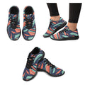 Vibrant Abstract Pattern Women's Lightweight Sneakers – (Black)