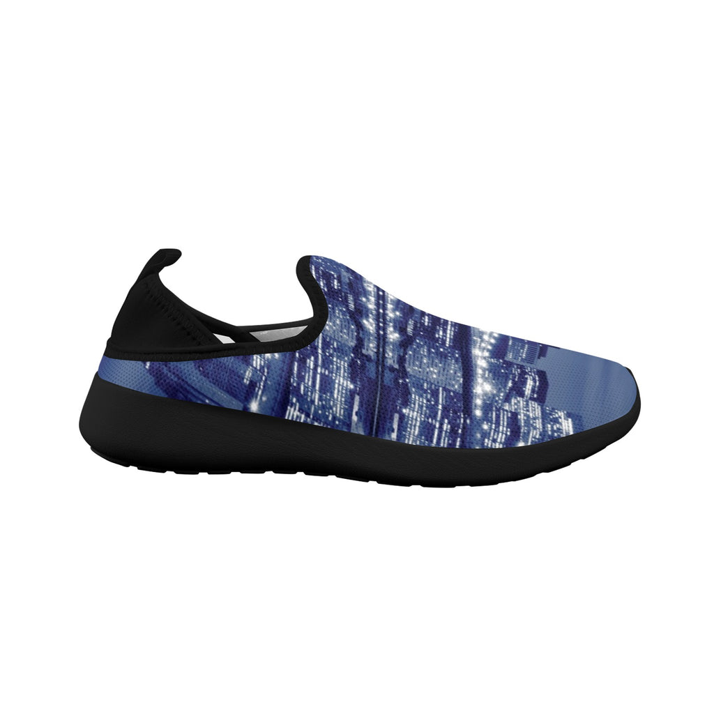 Newyork City Bridge Fly Weave Sneakers Drop-in-Heel for Women(Model 02002)