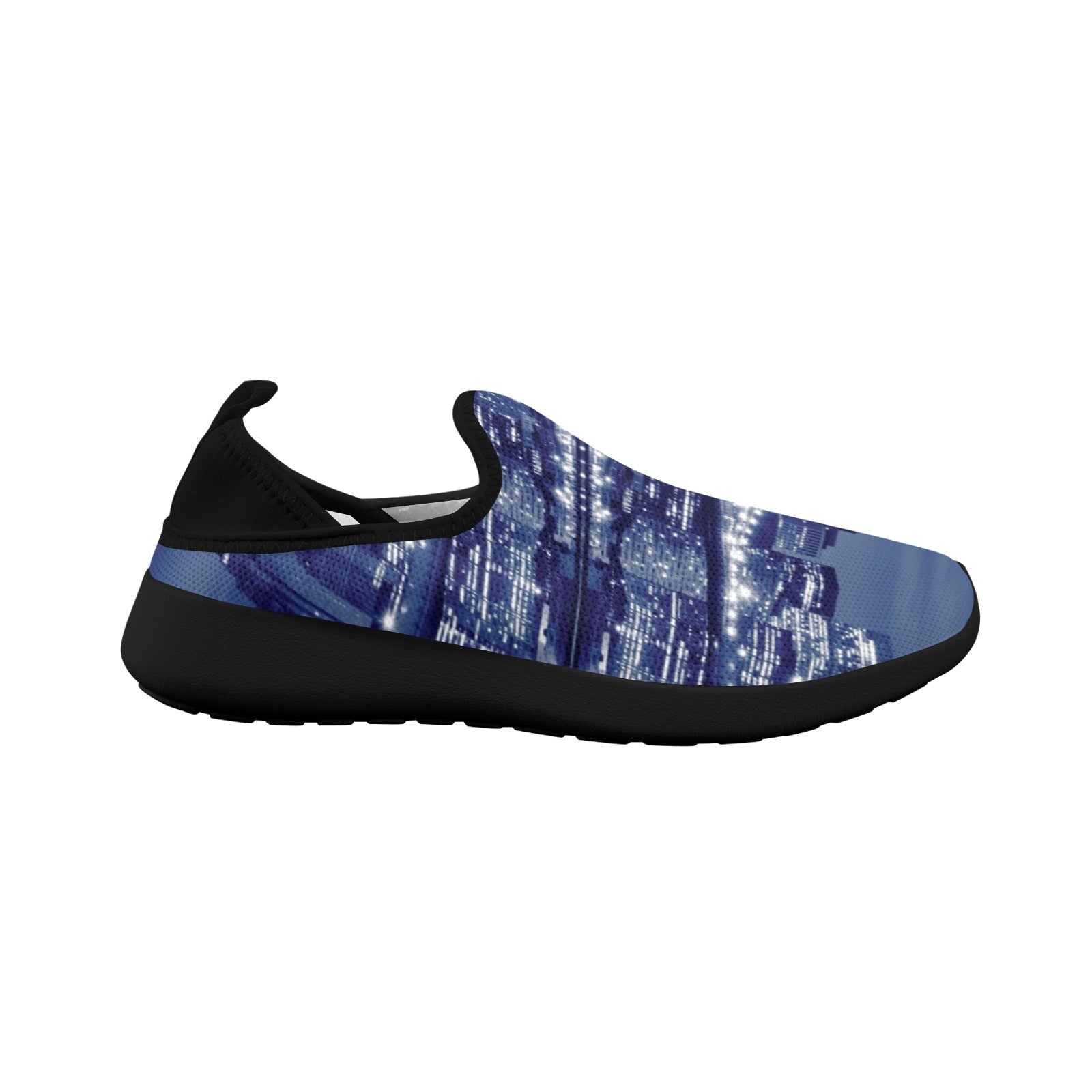 Newyork City Bridge Fly Weave Sneakers Drop-in-Heel for Women(Model 02002)