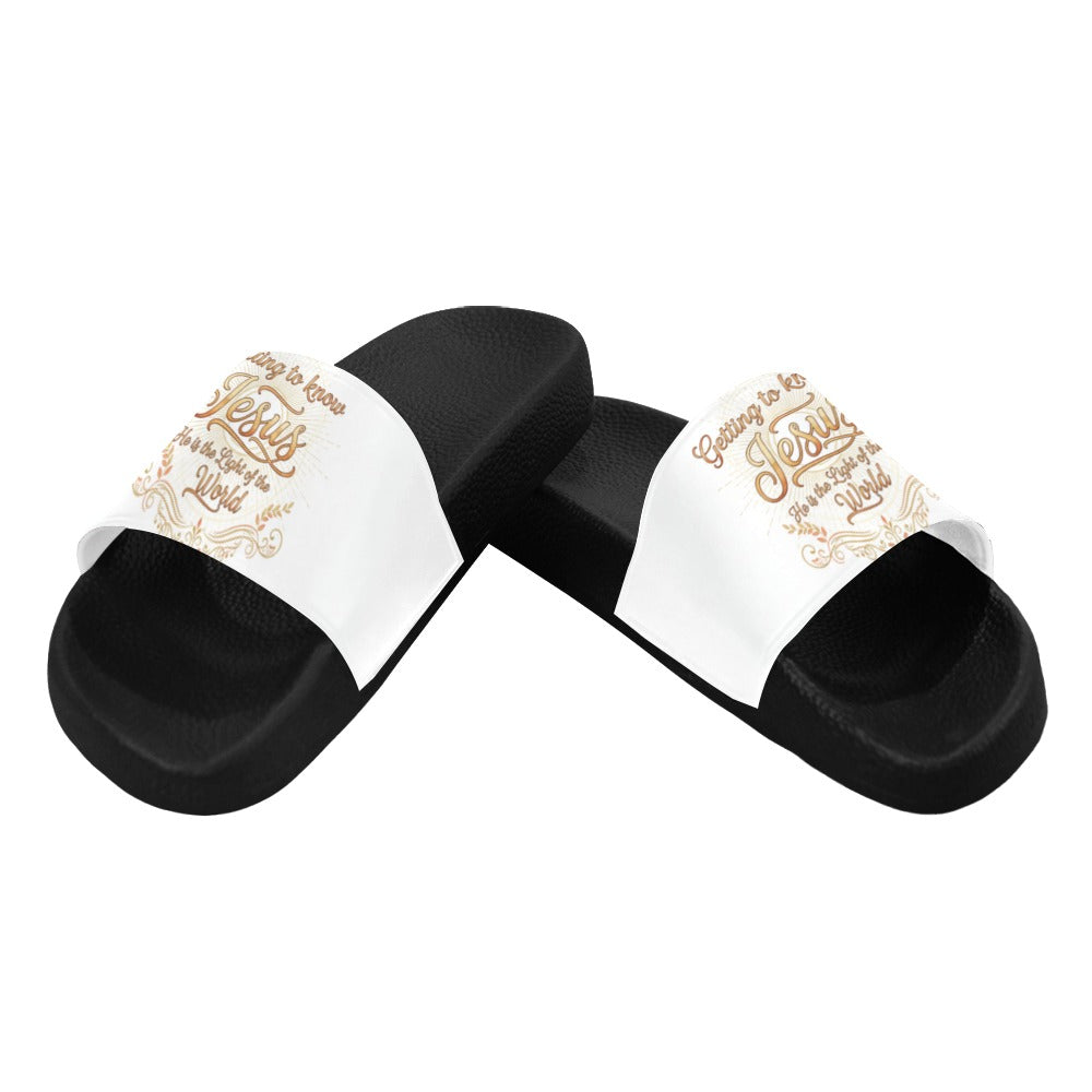 Women's Getting to know Jesus  Slide Sandals(Model 057)