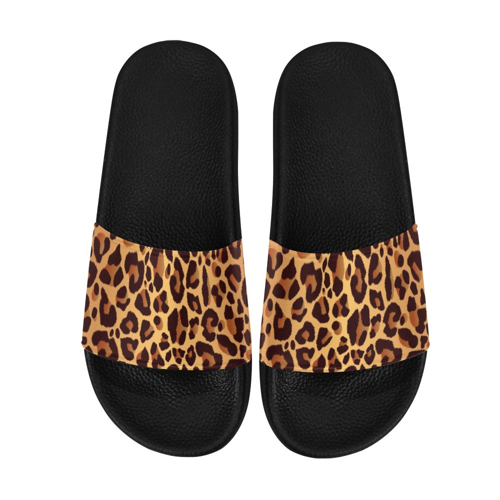 Women's Leopard Pattern Slide Sandals(Model 057)