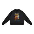 Women Essential Fleece Mock-Neck Crew Sweatshirt