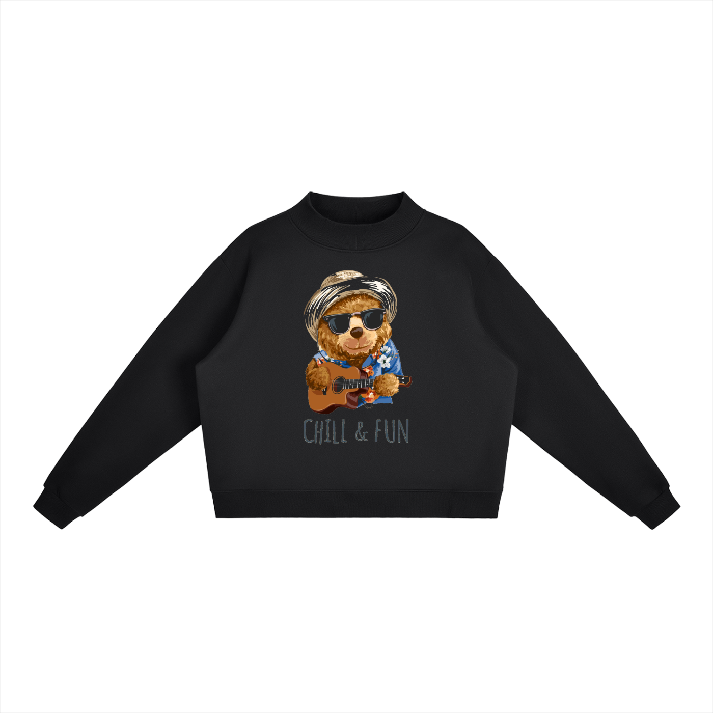 Women Essential Fleece Mock-Neck Crew Sweatshirt
