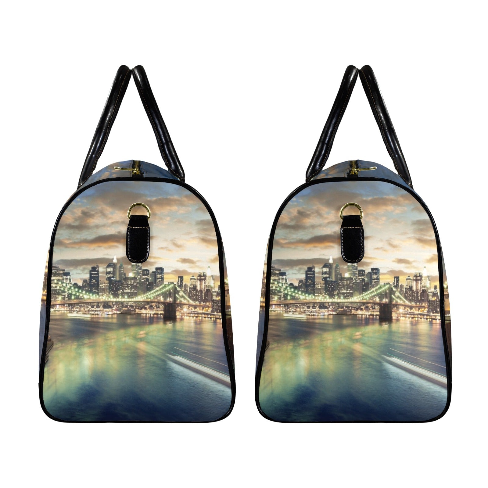 New York City Custom Travel Bag-Large (Black Short Patch)(Model 1735)