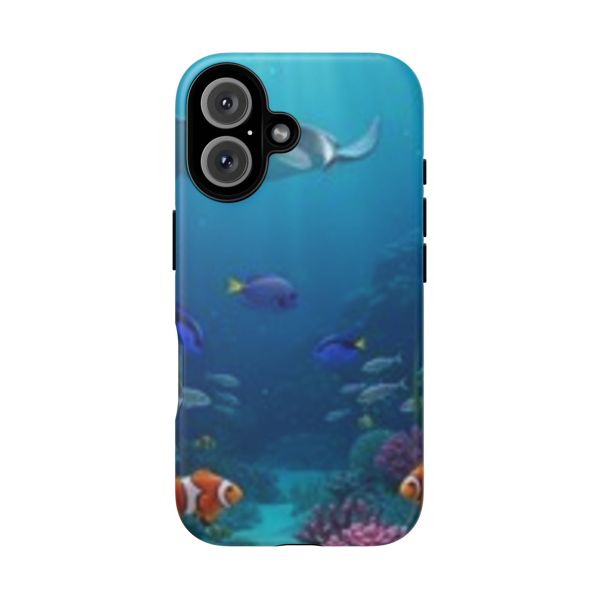 Compatible with iPhone 16 Underwater Coral Bubble phone case | Ocean fish sea turtle design