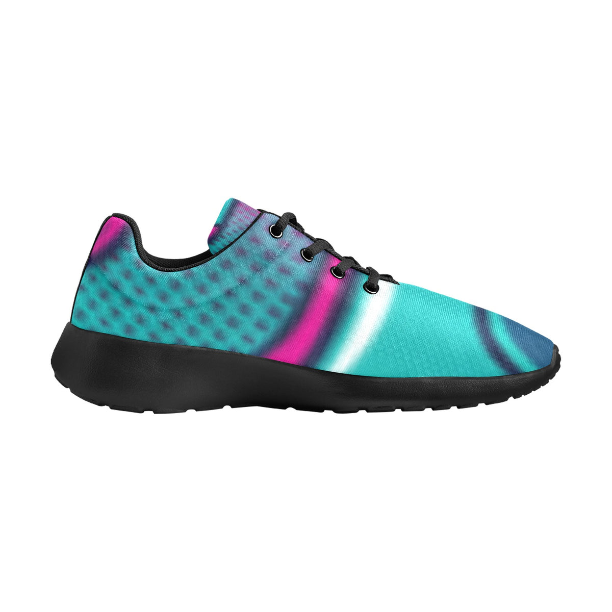 Women's All-Over Print Athletic Sneakers –  (Black)