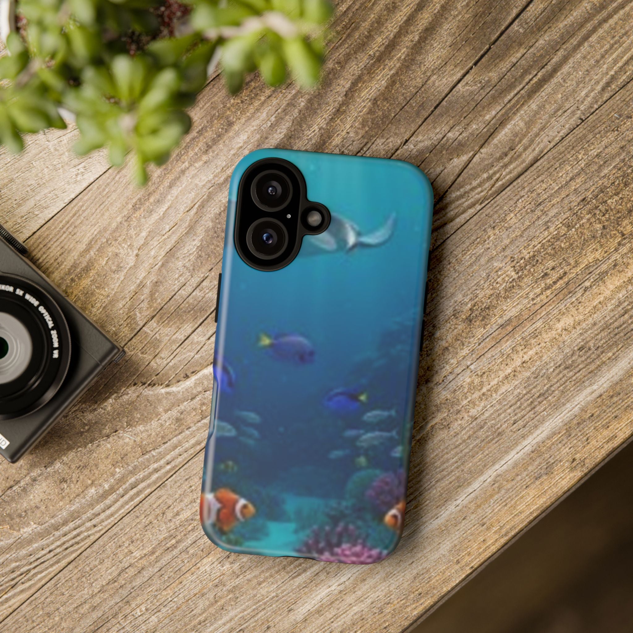 Compatible with iPhone 16 Underwater Coral Bubble phone case | Ocean fish sea turtle design