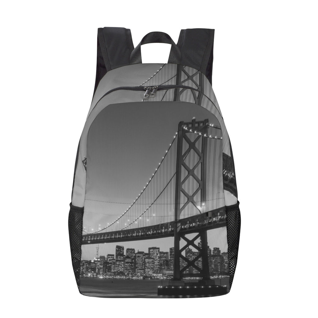 San Francisco Skyline and Bay Bridge at Sunset, California USA Adult Casual Backpack(Model 1754)