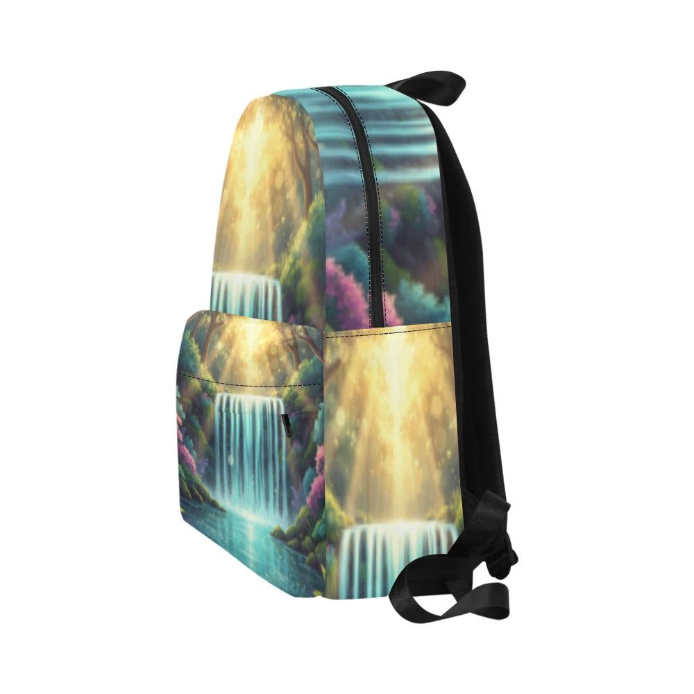 Sunshine Waterfall Unisex Nylon Backpack (Model 1673)