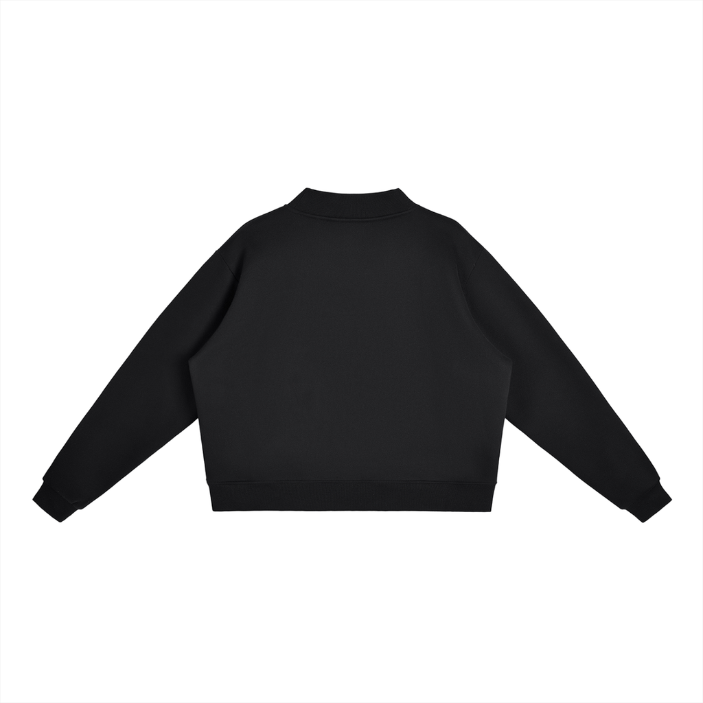 Women Essential Fleece Mock-Neck Crew Sweatshirt