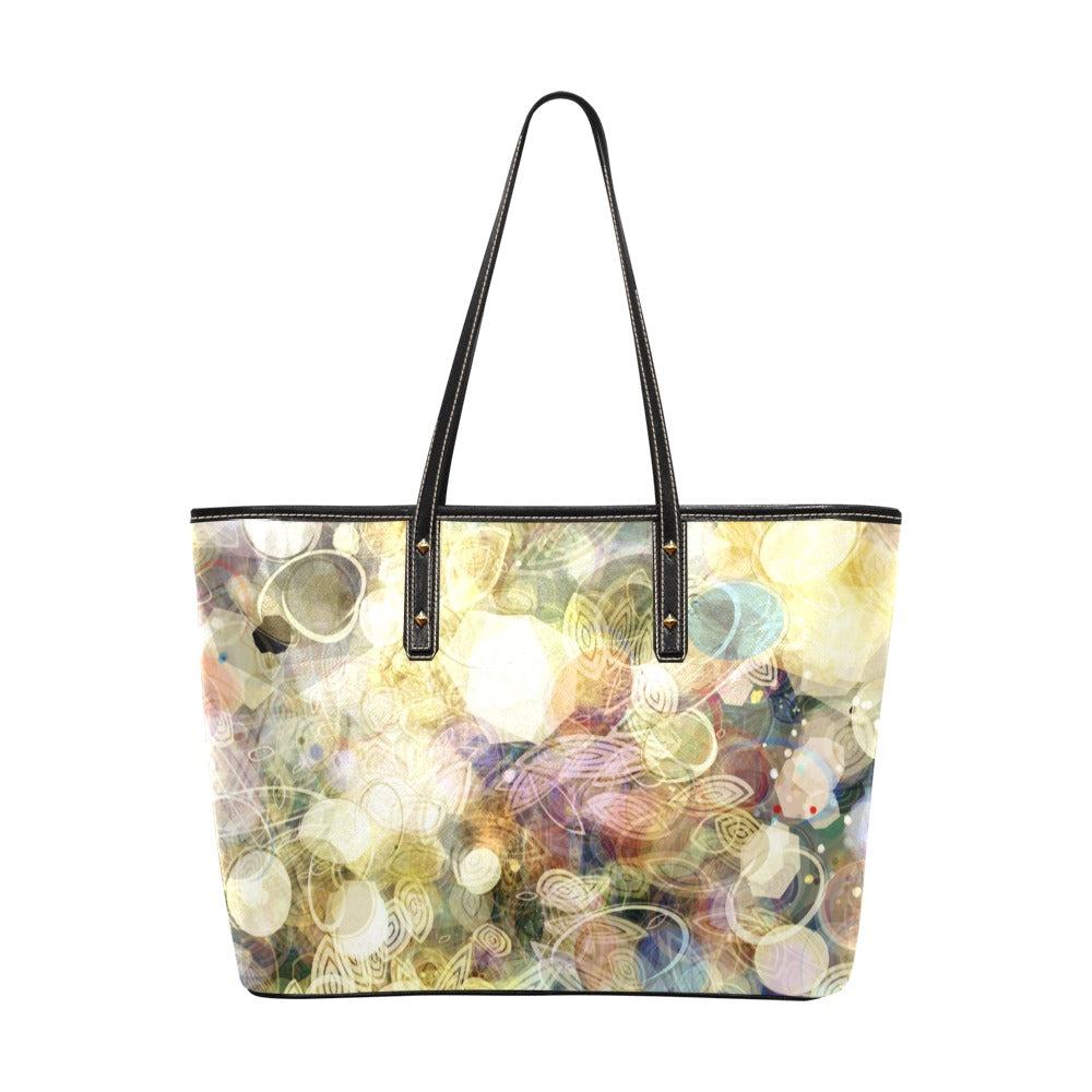 Abstract Art PU Leather Tote Bag Hand Bag (Model1709)