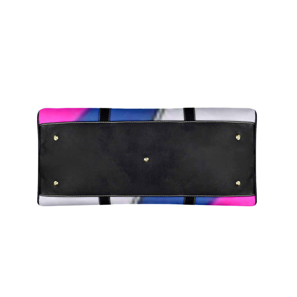 Large Multi-Color Custom Travel Bag-Large (Black Long Patch)(Model 1734)