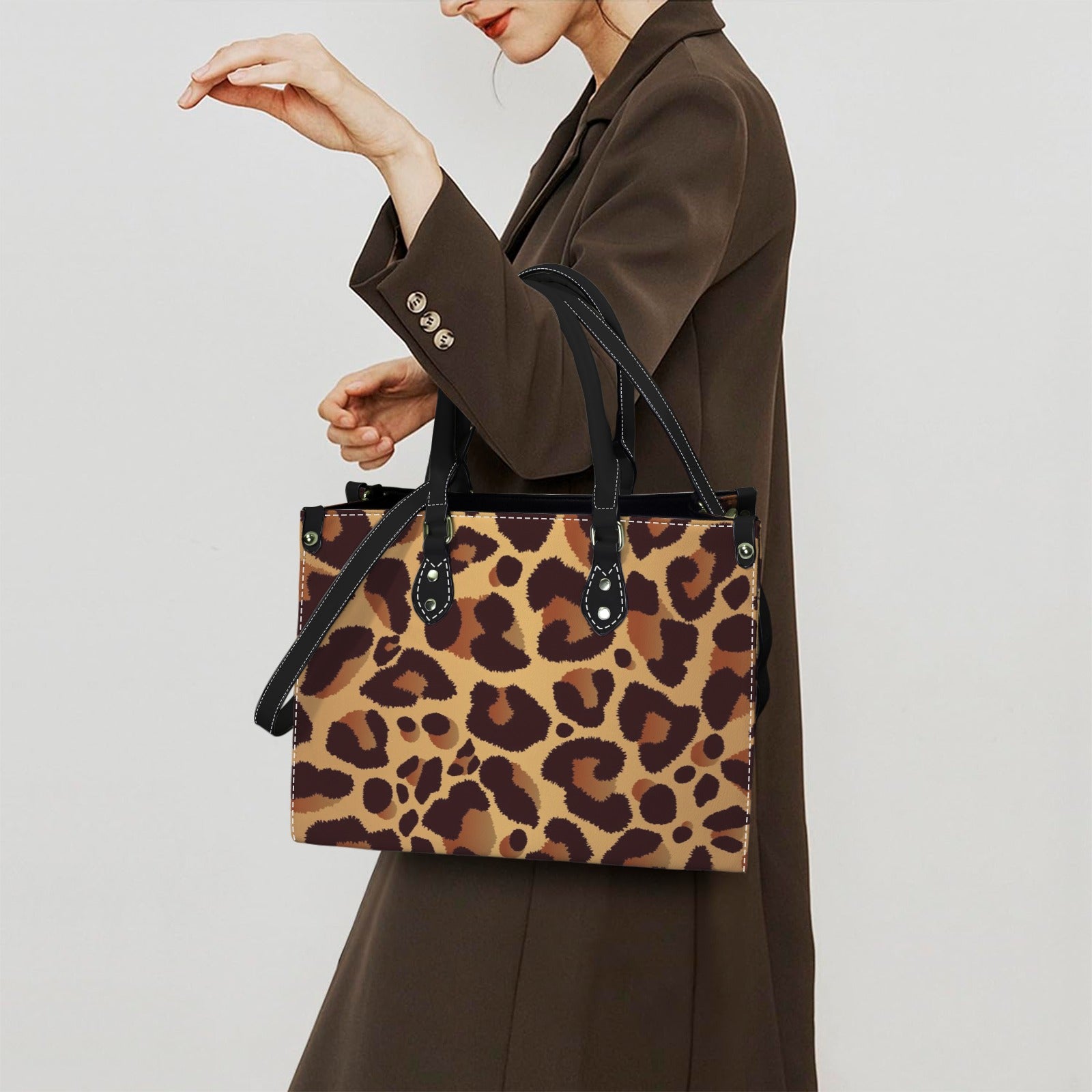 Leopard Pattern Custom Women's Handbag-Medium (Model 1747)