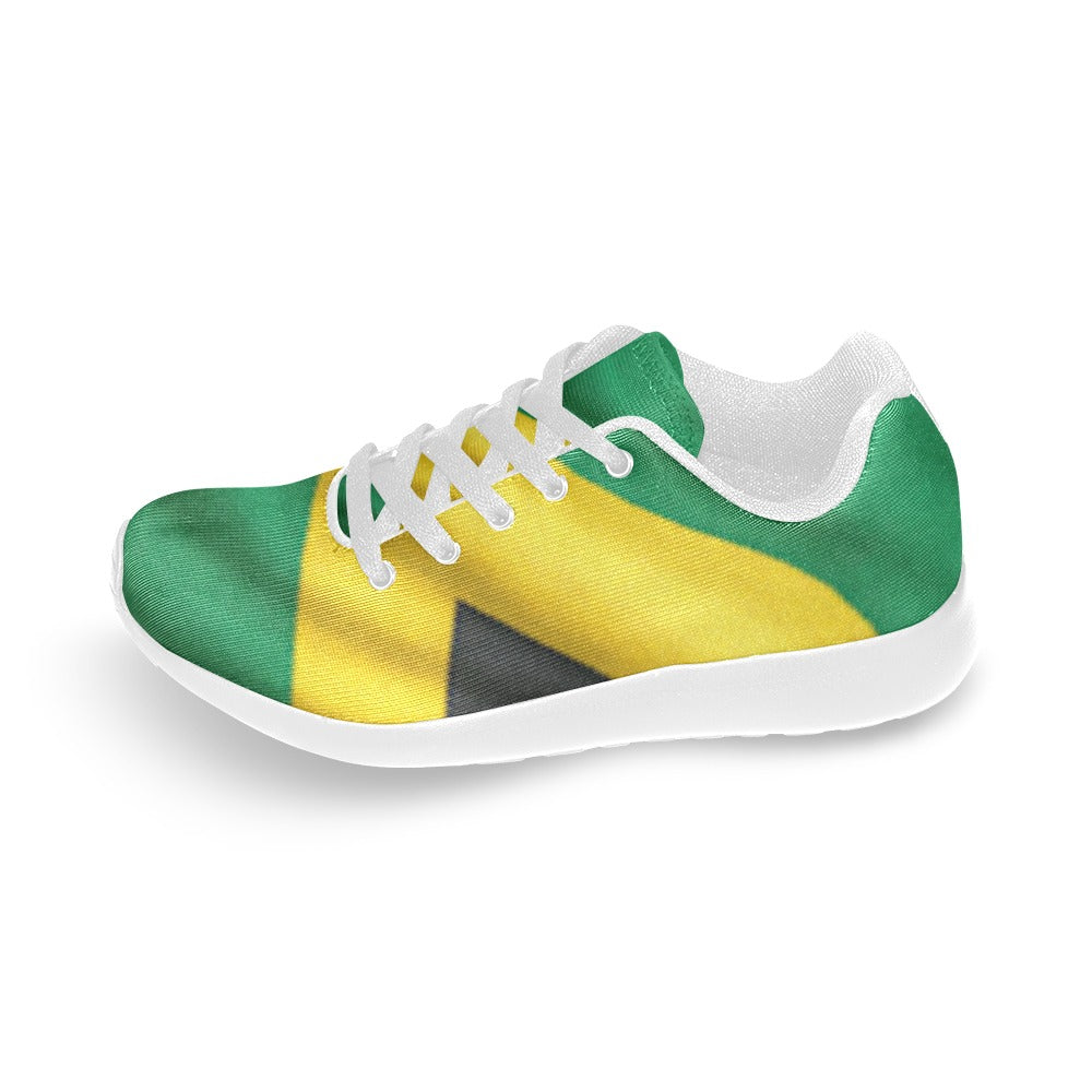 Jamaican Flag Women's Lightweight Sneakers – (White)