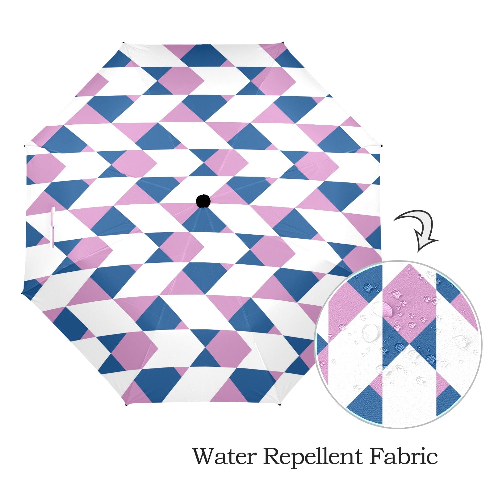 Plaid Pattern Umbrella Semi-Automatic Foldable Umbrella (Model U12)