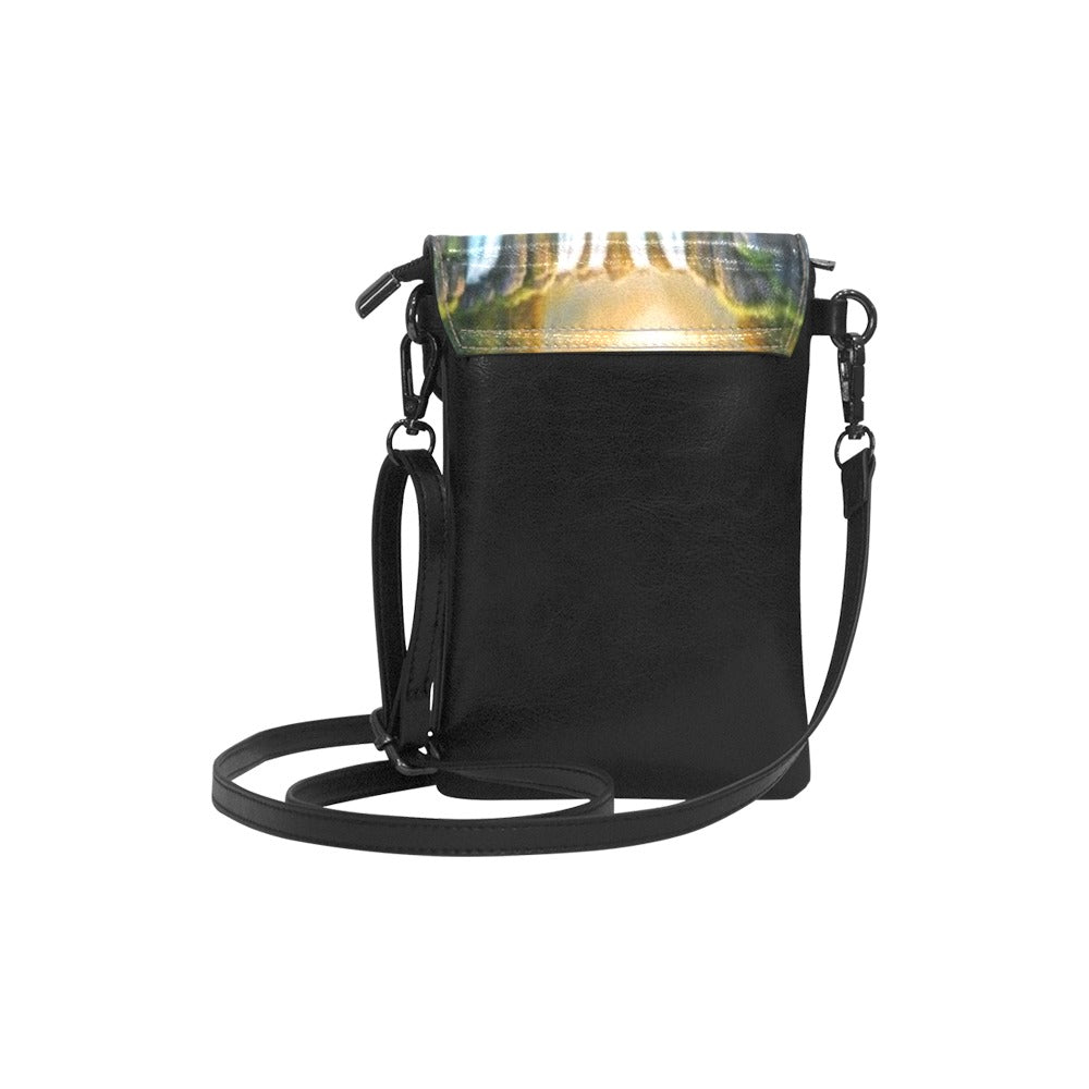 Sunset Waterfall PU Leather Cell Phone Purse(Model1711)