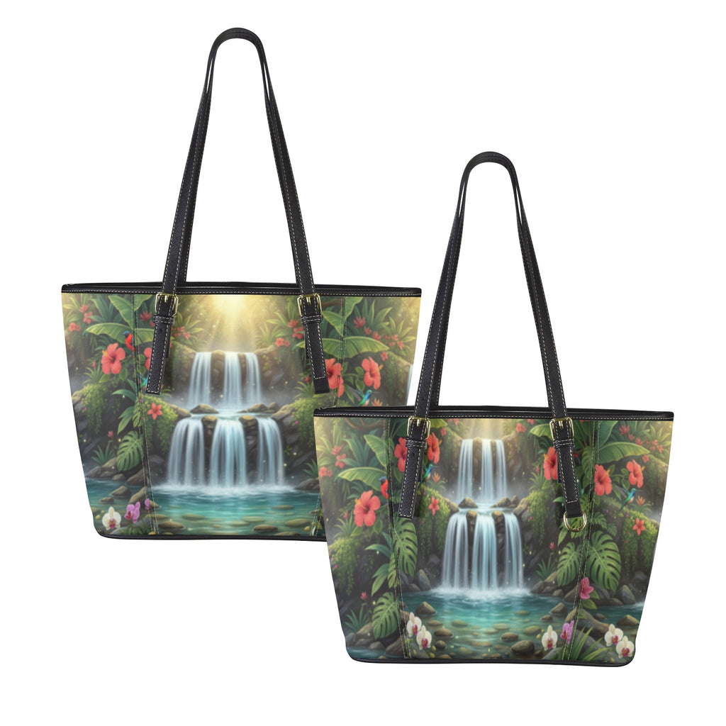 Water Forest Tote Handbag Bag-Small (Model 1640）