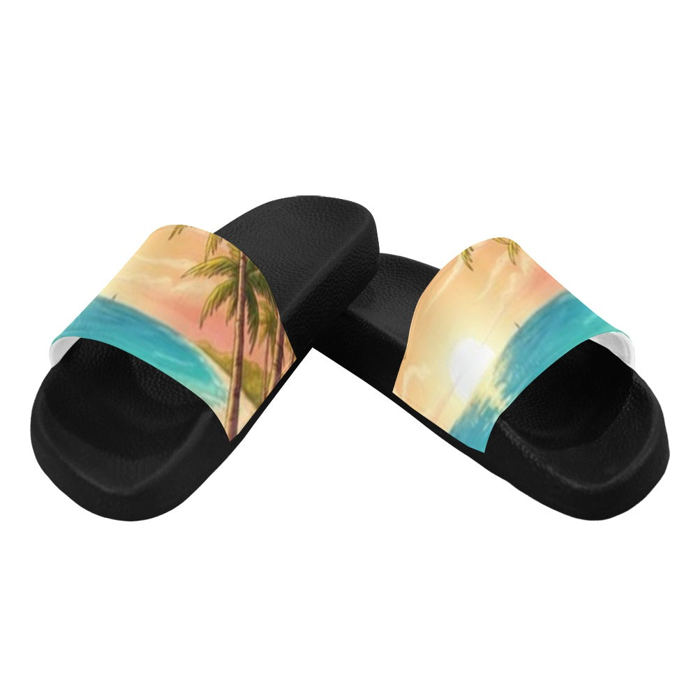 Women's Sunshine Palm Slide Sandals(Model 057)