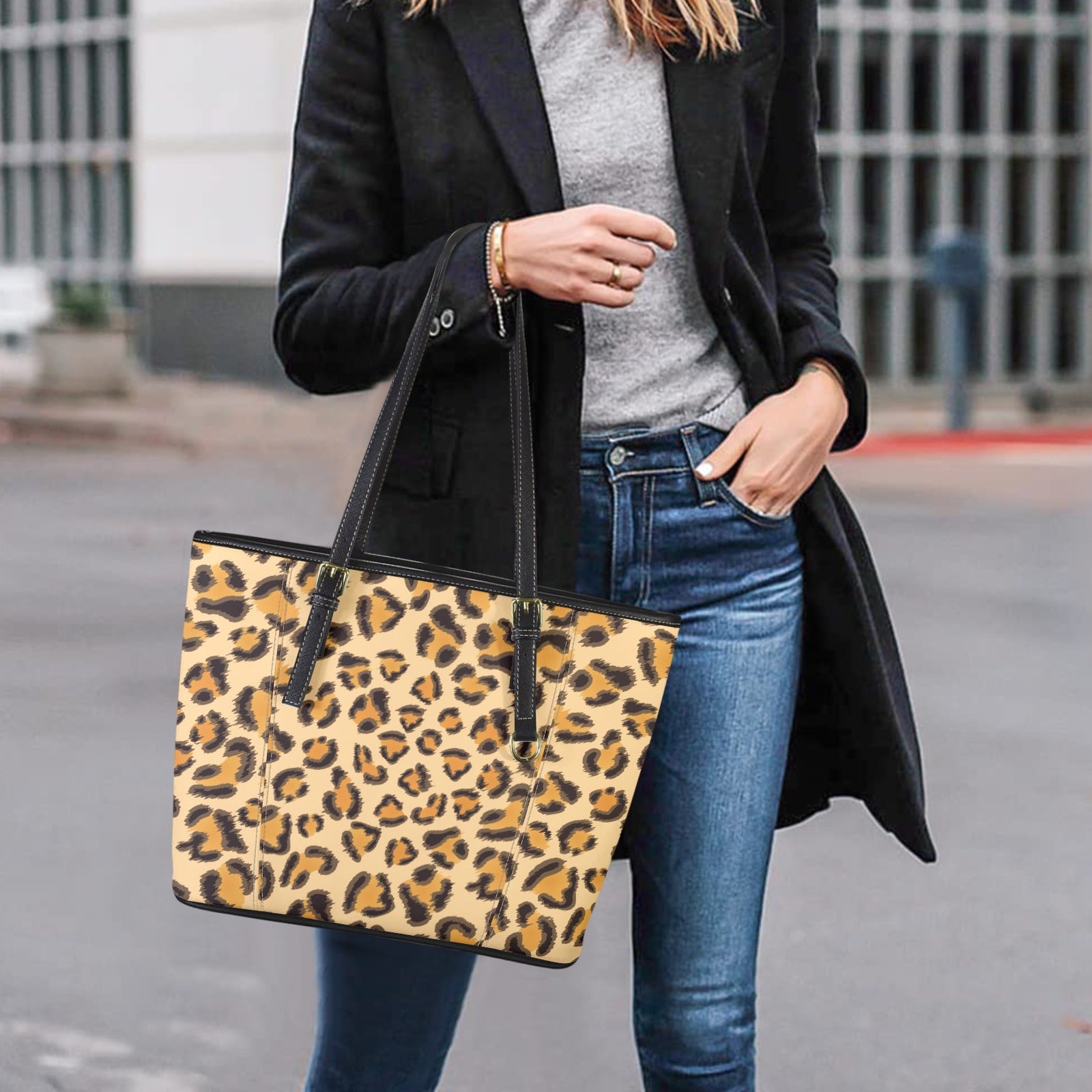 Leopard New Tote Hand Bag-Small (Model 1640）