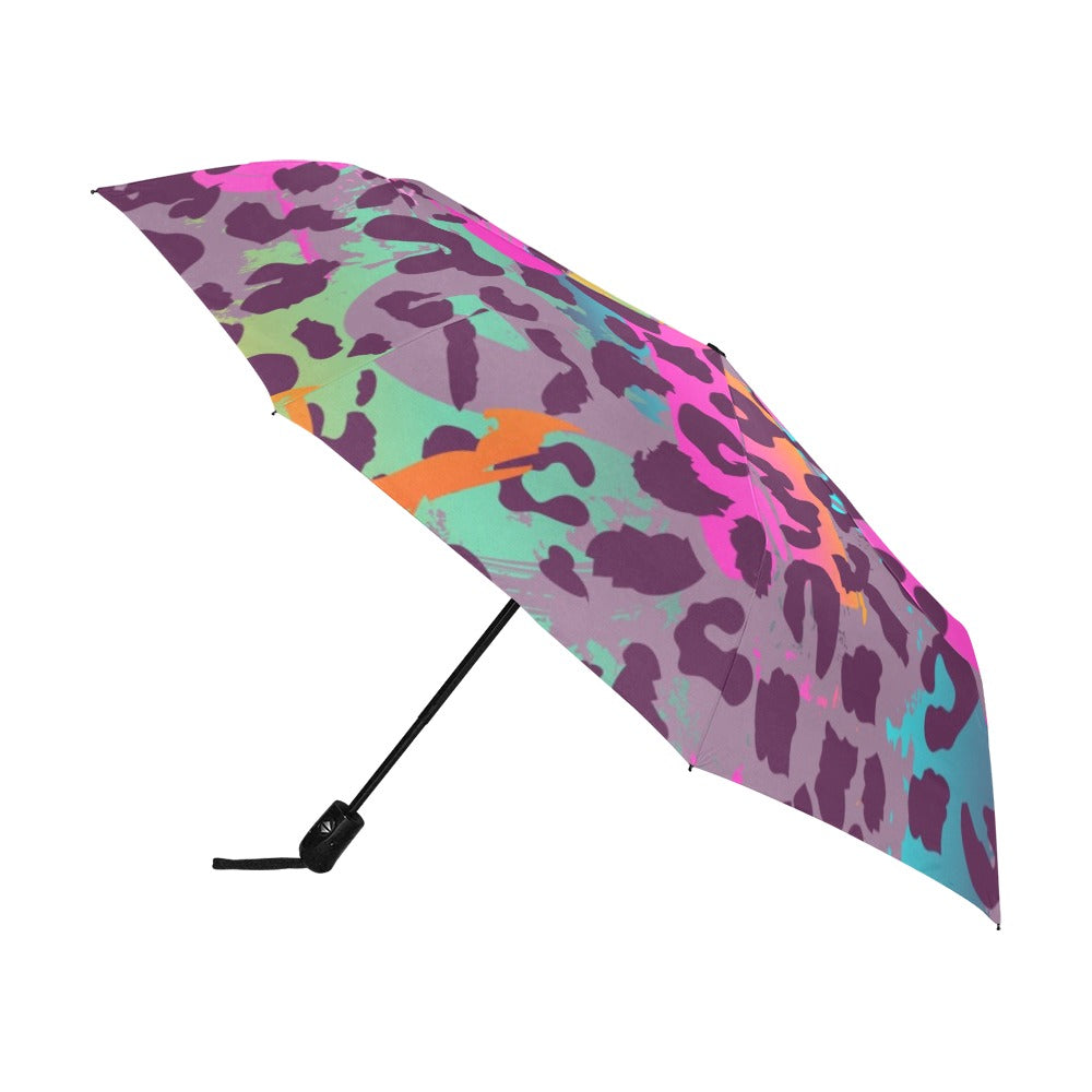 Colorful Animal Print Seamless Vector Umbrella Anti-UV Auto-Foldable Umbrella (Model U09)