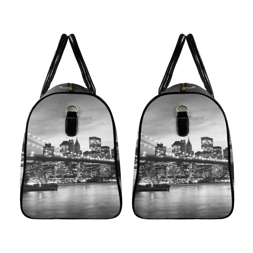 Amazing New York Cityscape - Custom Travel Bag-Large (Black Short Patch)(Model 1735)