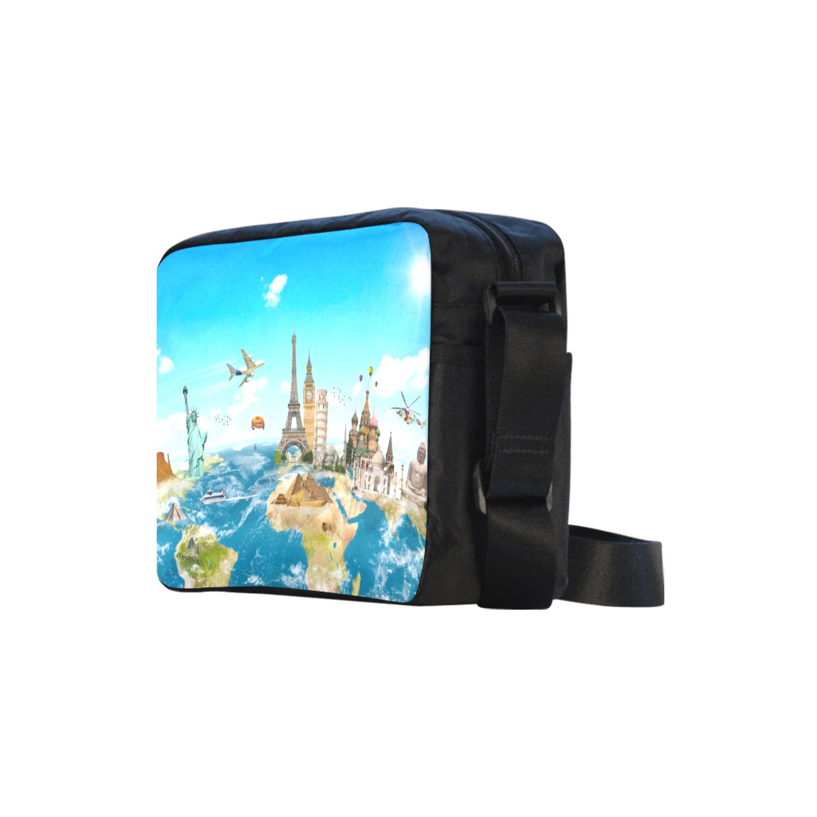 Famous Monuments of the World Classic Cross-body Nylon Bags (Model 1632)