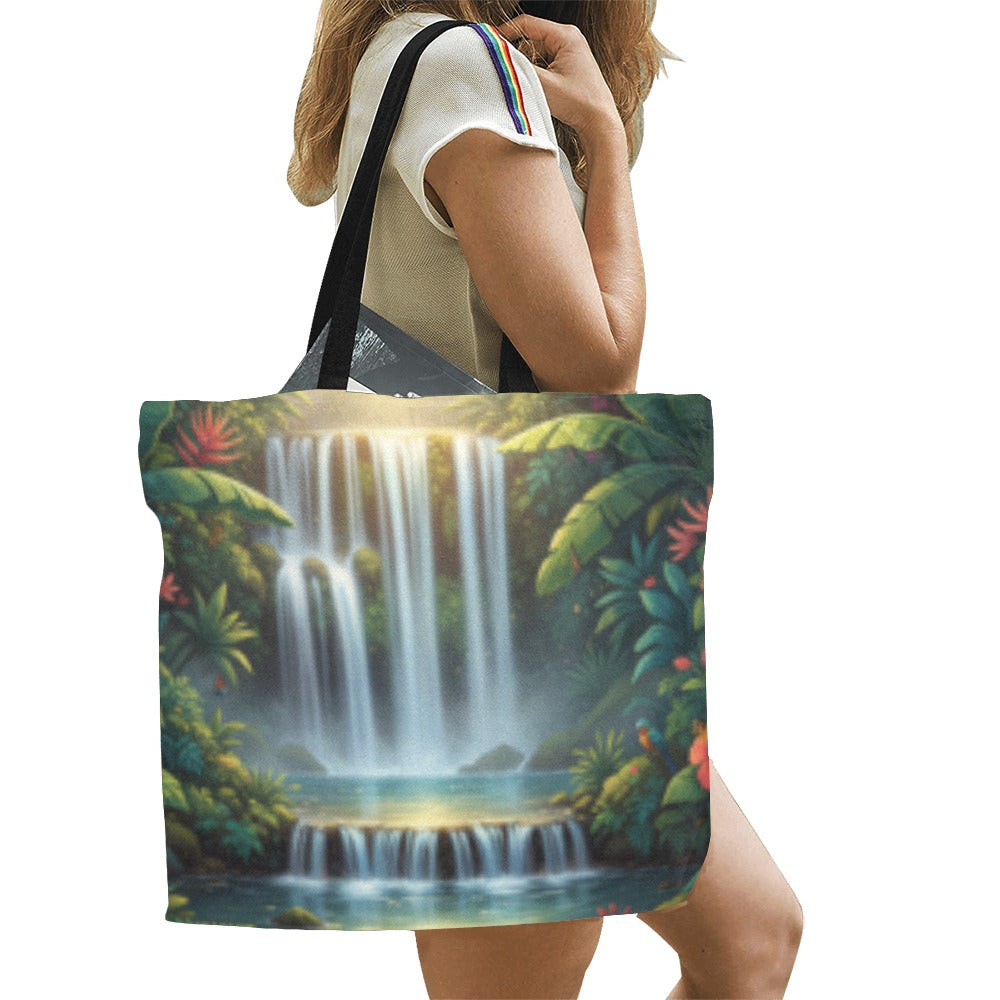 Waterfall Forest Tote Bag(Model1699)(Large)