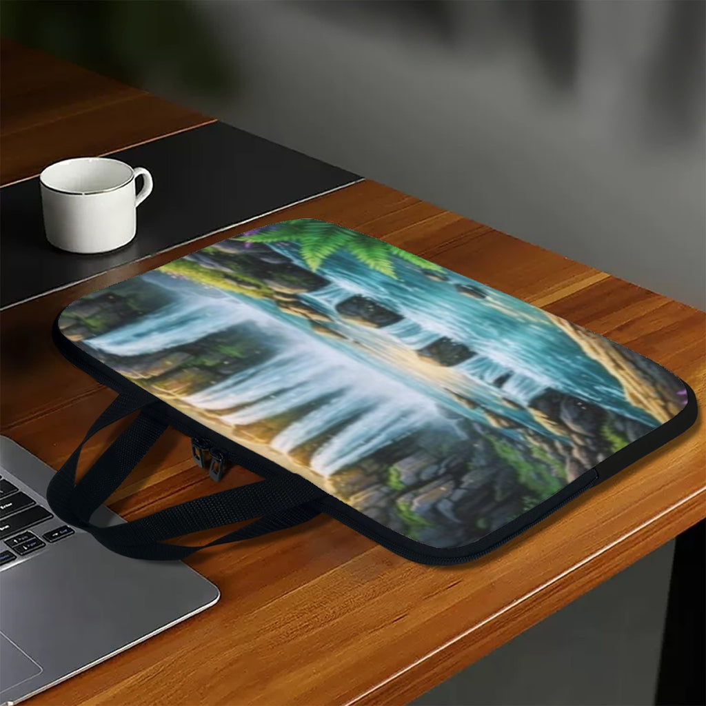 Sunset Waterfall Laptop Bag with Handle 17 inch