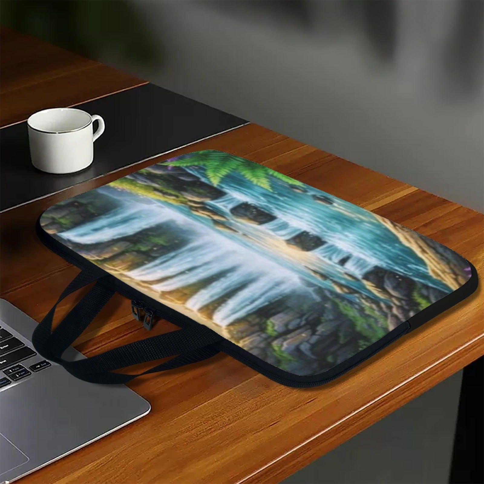 Sunset Waterfall Laptop Bag with Handle 17 inch