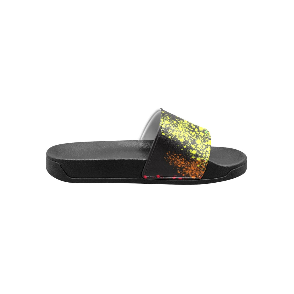 Kids Abstract Rainbow Art Slide Sandals(Model 057)
