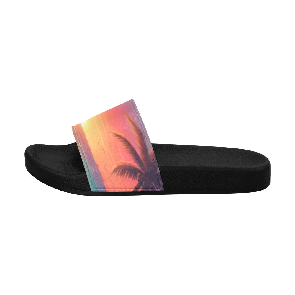 Women's Sunrise Palm Slide Sandals(Model 057)