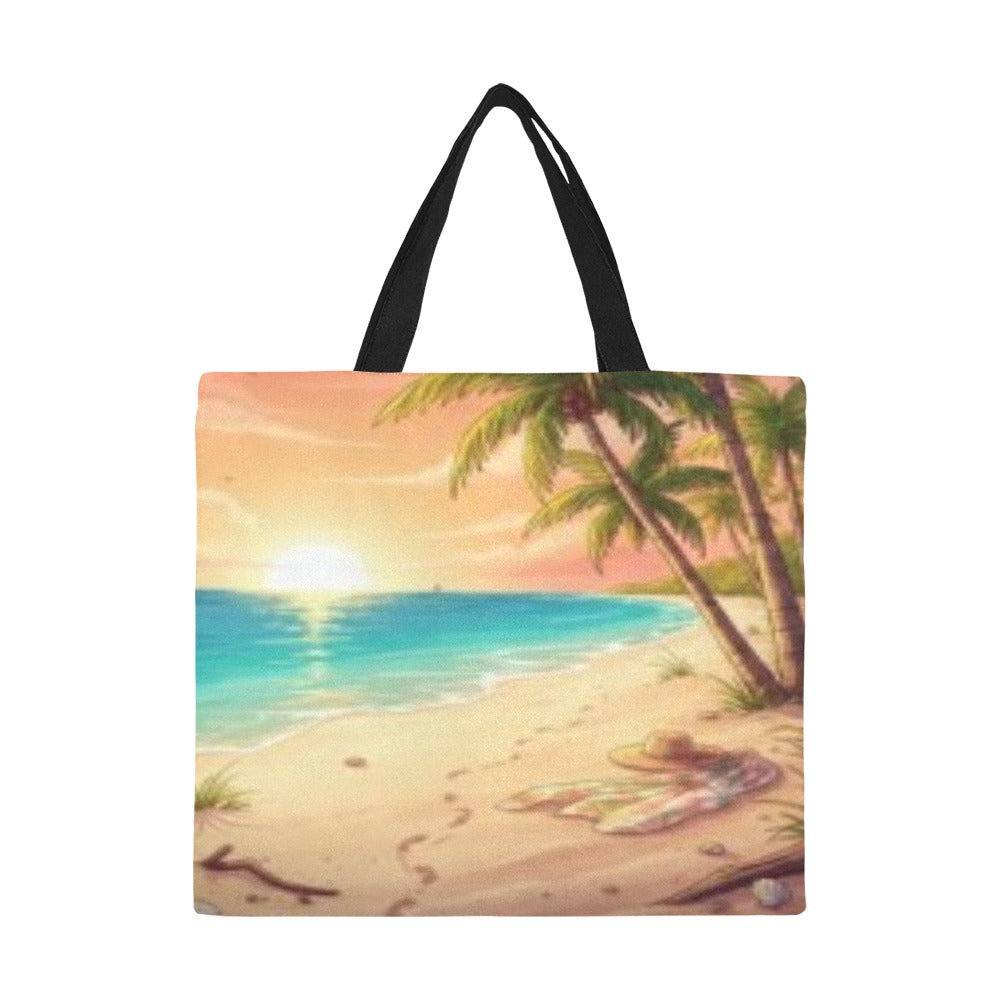Sunset Palm Tote Bag(Model1699)(Large)