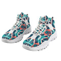 Tropical Mosaic Women's High-Top Outdoor Chunky Sneakers