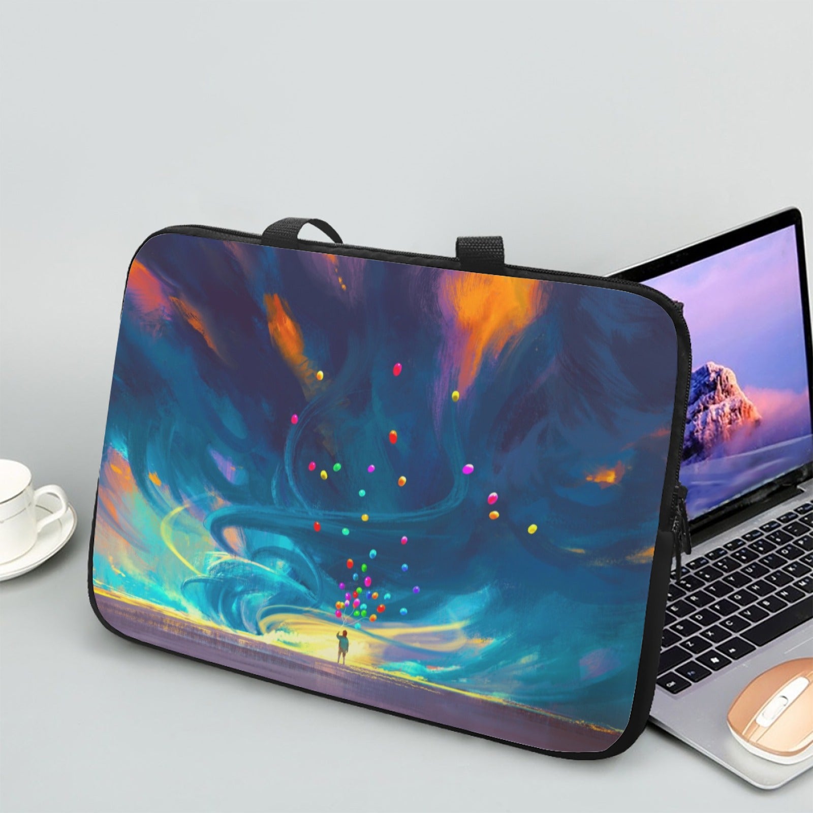 Abstract Skyline Art Laptop Bag with Handle 15inch