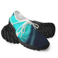 Men's Custom Print Fitness Shoes with Shoelaces – (White)