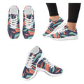 Vibrant Abstract Pattern Women's Lightweight Sneakers –  (White)