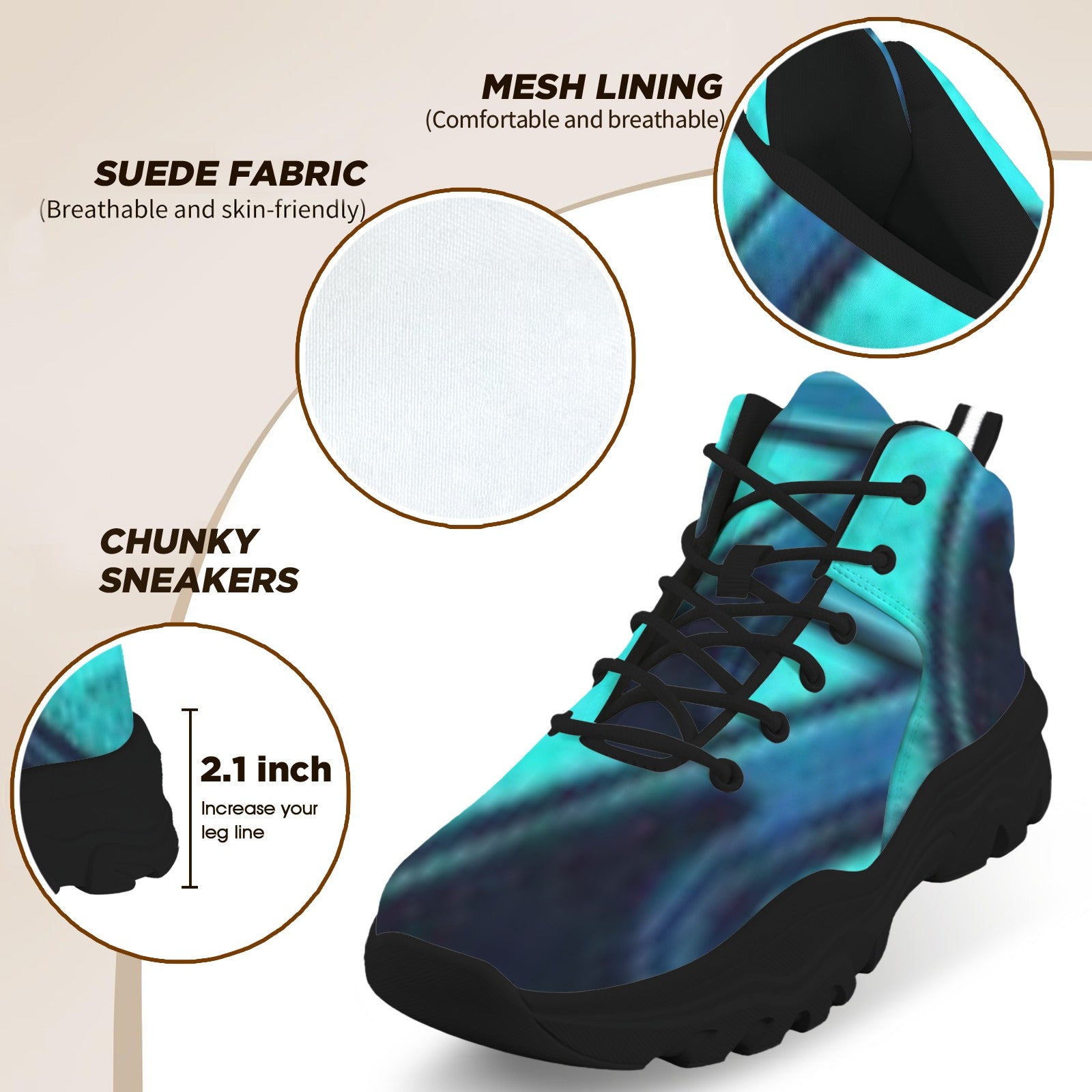 Women's High-Top Outdoor Chunky Sneakers