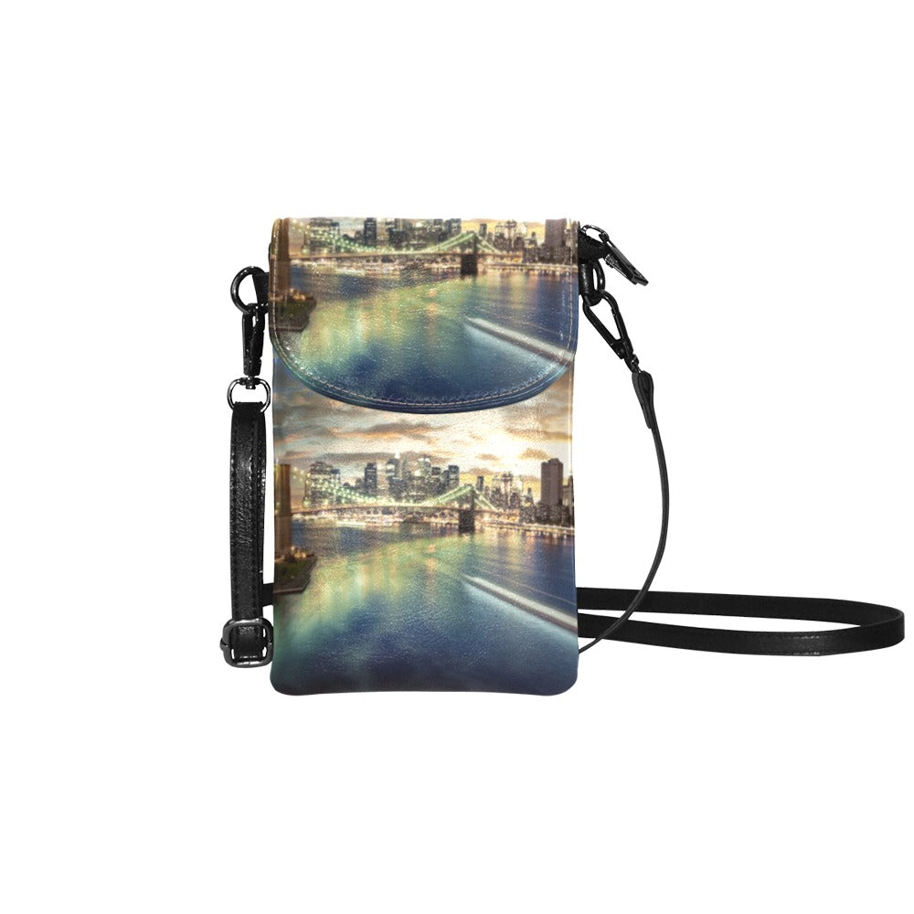 Amazing NewYork CityScape PU Leather Cell Phone Purse(Model1711)