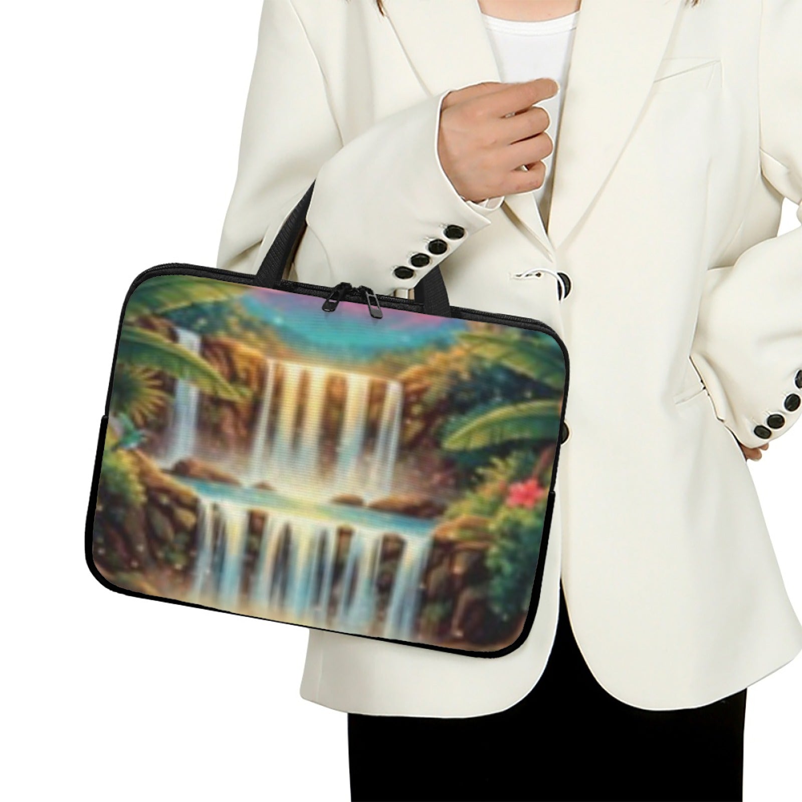 Waterfall Forest Laptop Bag with Handle 15inch