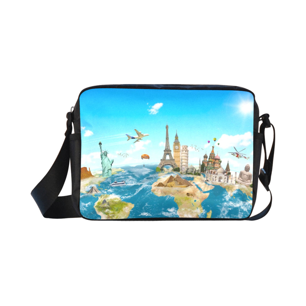 Famous Monuments of the World Classic Cross-body Nylon Bags (Model 1632)