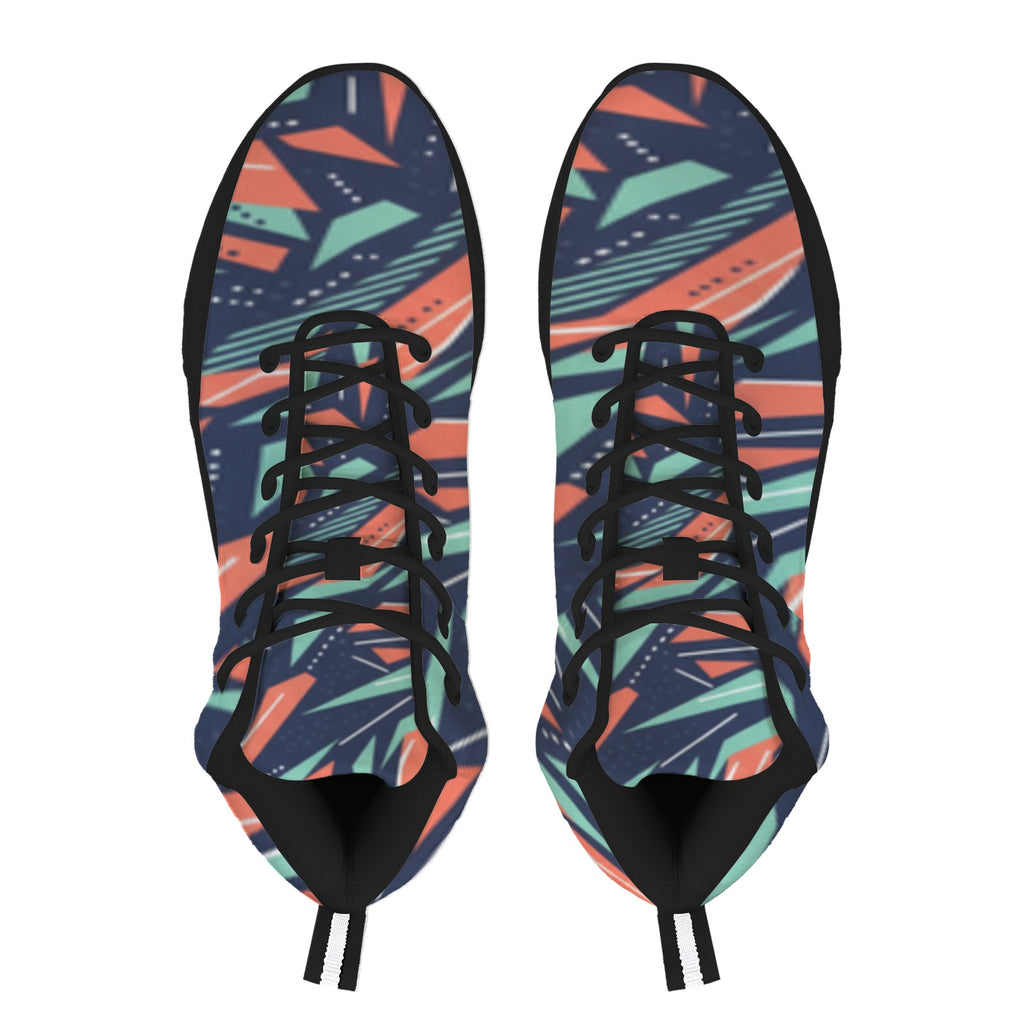 Men's High-Top Outdoor Chunky Sneakers – (Black)