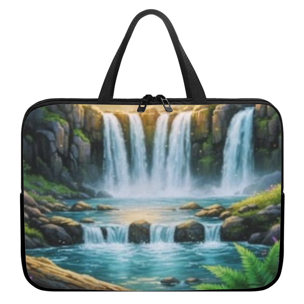 Sunset Waterfall Laptop Bag with Handle 17 inch