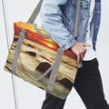 Tropical Sunset on the Stones Beach Large Travel Bag with Trolley Sleeve (Model 1715)