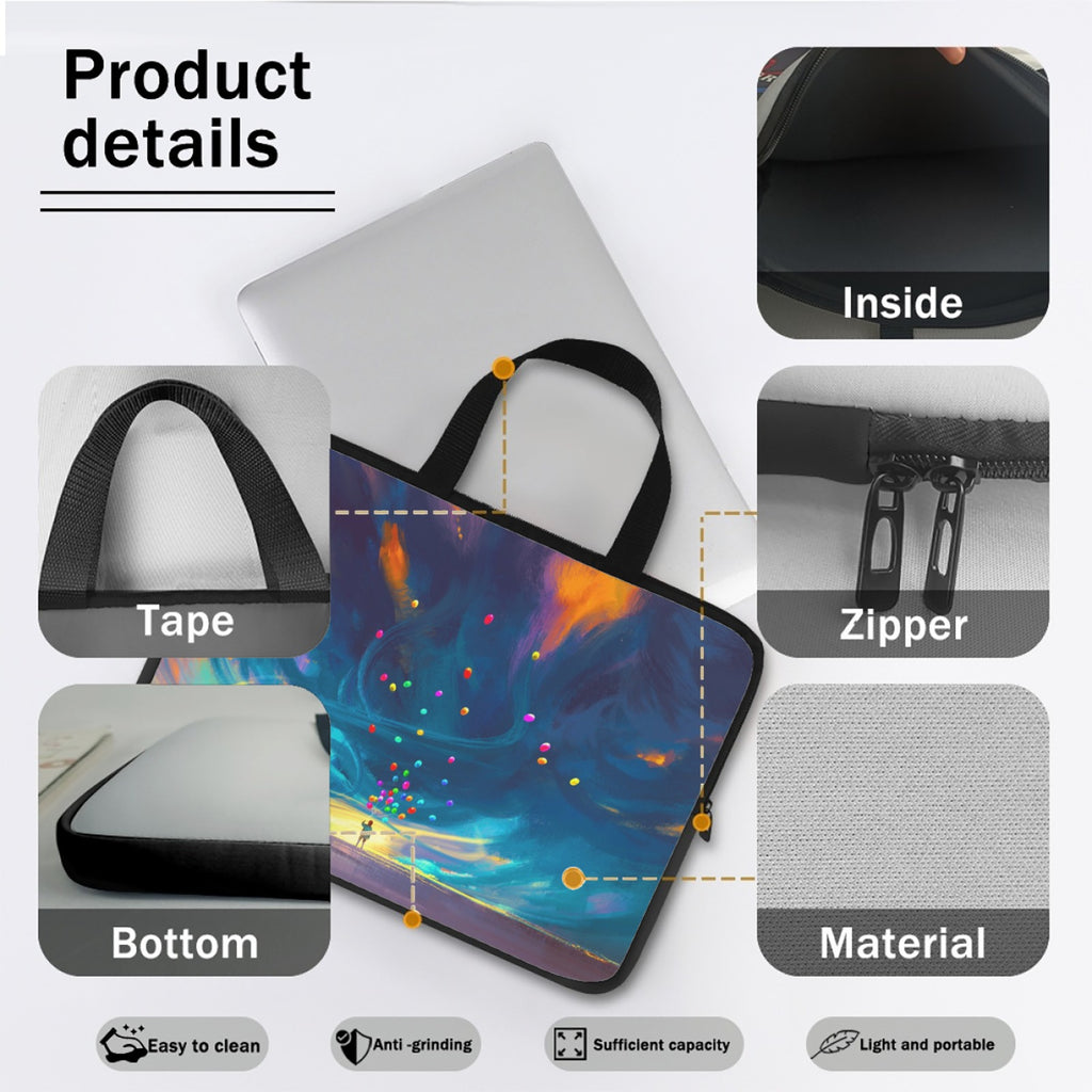 Abstract Skyline Art Laptop Bag with Handle 15inch