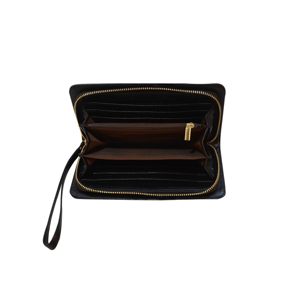 Celebratory with Bright Neon Stripes of light Women's Clutch Purse (Model 1637) (Black)
