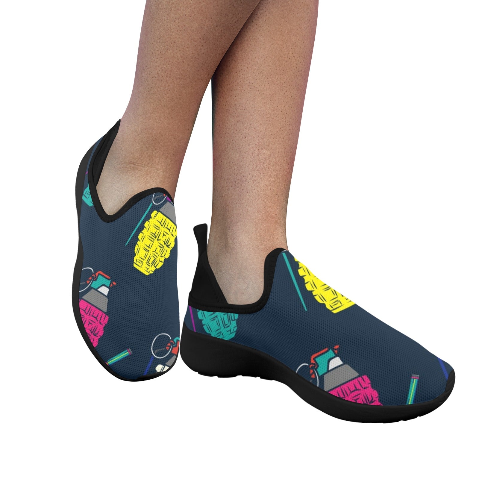 Fly Weave Sneakers Drop-in-Heel for Women(Model 02002)